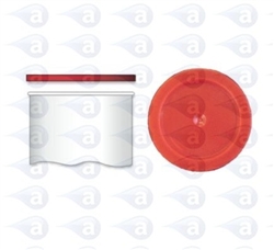 Red 10oz Cartridge Flange Cap 5601384 pk/10
