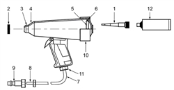 Fisnar Squeeze Tube Gun Replacement Nozzle pk/10 Part 560700