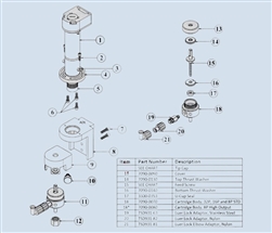TS7000 IMP Valve Thumb Screw 7090-0040