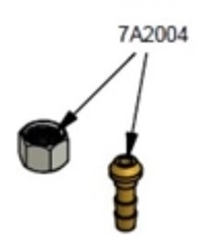 Air Nut & Tail Fitting for C-110CXO Gun 7A2004