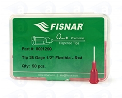 25 GA 0.5" Fisnar Polypro Tip Red 8001290 pk/50