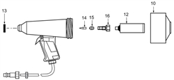 Fisnar Squeeze Tube Gun Replacement Adapter Part 880001-A