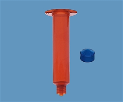 10cc Amber Barrel/Blue Piston AD910-DEF pk/50