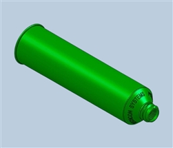 6oz Pyles Green Cartridge HDPE 950-60-CA-GREEN