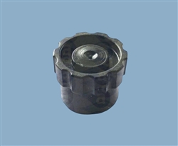 Black Luer Lock Flat Tip Cap AD900-BLACK pk/50