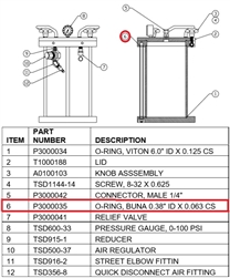 O-Ring 3/8" Pressure Pot P3000035PK