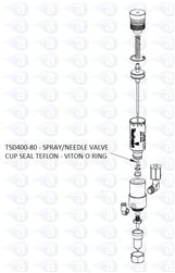 Spray/Needle Valve Cup Seal FC O-Ring TSD400-80