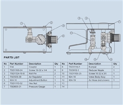 Air Regulator for TS924/TS924V TSD500-29