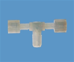 1/4" Thread to dual 1/4" Tube Tee TSD931-89