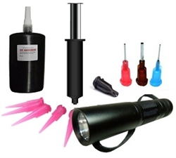 UV Adhesive Kit - Torch, Syringe & Tip Kit Part UV4008-KIT6